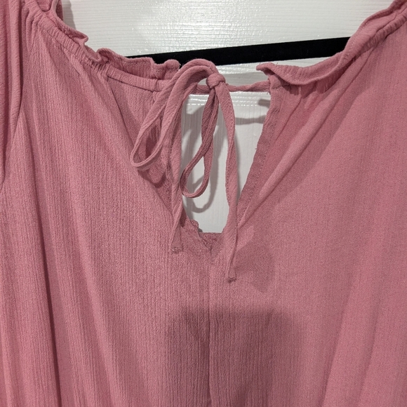 Torrid Pink Babydoll Washable Gauze Short Sleeve Top in Size 2 (18/20) - Picture 9 of 10